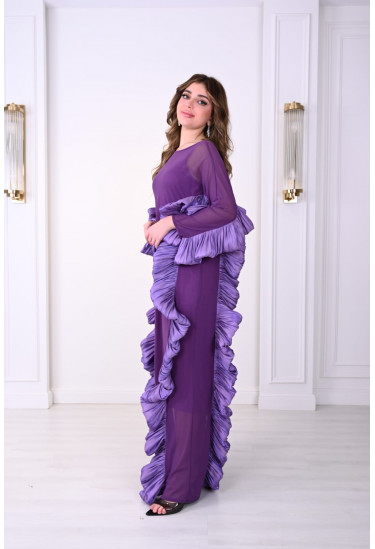 جلابيه نسائي  بحواف كشكشه 