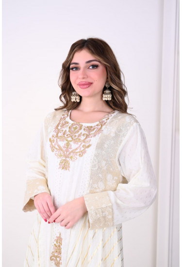 جلابيه نسائي فخمه بلمسات ذهبيه راقيه جلابيه نسائي فخمه بلمسات ذهبيه راقيه