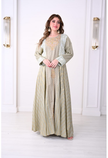 جلابيه نسائي فخمه بلمسات ذهبيه راقيه جلابيه نسائي فخمه بلمسات ذهبيه راقيه