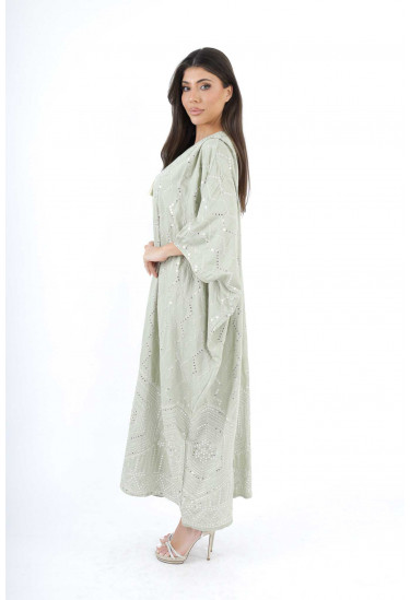 جلابيه كويتي بتطريز لامع فاخر 