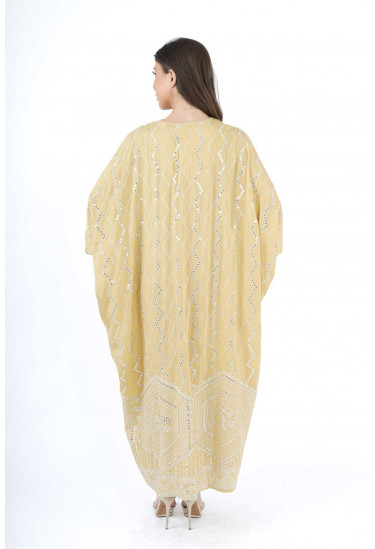 جلابيه كويتي بتطريز لامع فاخر 