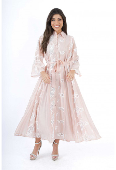 جلابيه نسائي تطريز مفرغ جلابيه نسائي تطريز مفرغ