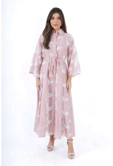 جلابيه نسائي تطريز مفرغ جلابيه نسائي تطريز مفرغ