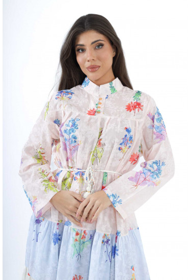 فستان ماكسي بطبقات وألوان الباستيل فستان ماكسي بطبقات وألوان الباستيل