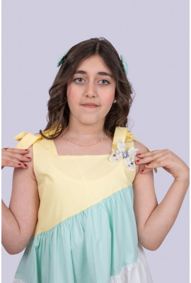 فستان بناتي بألوان ذاهية
