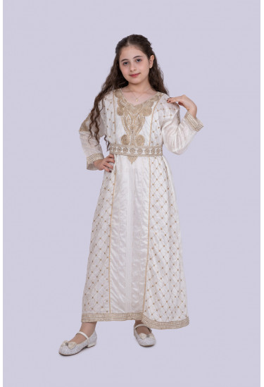 جلابيه بناتي بتطريز مميز وراقي