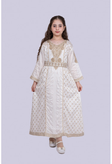 جلابيه بناتي بتطريز مميز وراقي