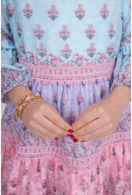 فستان بناتي بطباعات زهور ملونه رائعه فستان بناتي بطباعات زهور ملونه رائعه