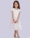 فستان بناتي بنقوش رقيقه