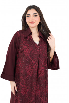 جلابية نسائية بتطريز بارز