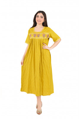 جلابية ميدي مطعمة بالدانتيل