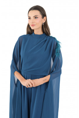 جمبسوت سهرة أنيقة بتصميم الكاب الفاخر جمبسوت سهرة أنيقة بتصميم الكاب الفاخر