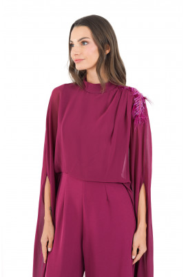 جمبسوت سهرة أنيقة بتصميم الكاب الفاخر