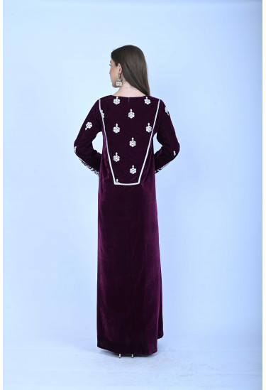 جلابية نسائية مخمل مطرز