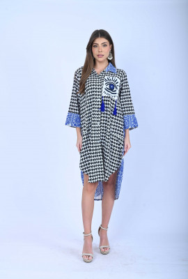 جلابية نسائية ميدي بنقوش مميزة