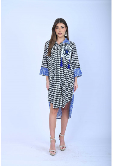 جلابية نسائية ميدي بنقوش مميزة