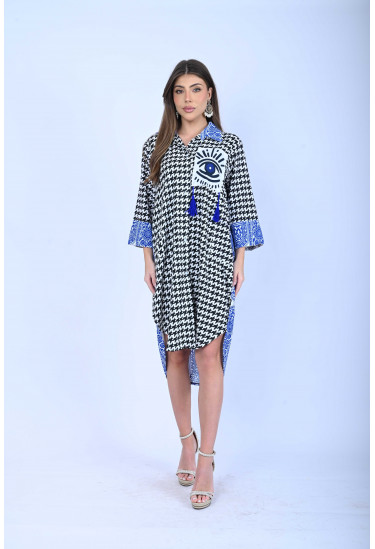 جلابية نسائية ميدي بنقوش مميزة