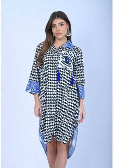 جلابية نسائية ميدي بنقوش مميزة