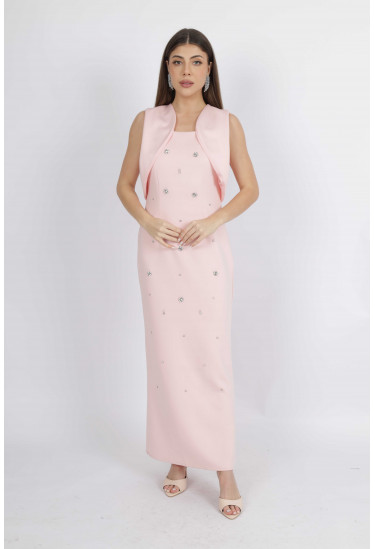 فستان نسائي مزين بالكرستال فستان نسائي مزين بالكرستال