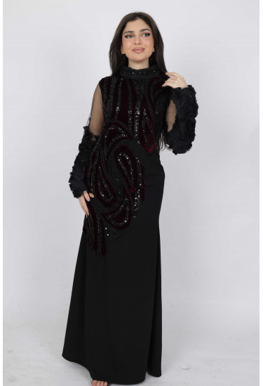 فستان نسائي فاخر مطرز فستان نسائي فاخر مطرز