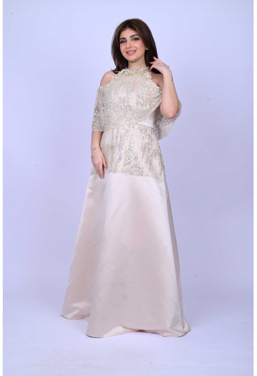 فستان سهرة ستان Aline فستان سهرة ستان Aline