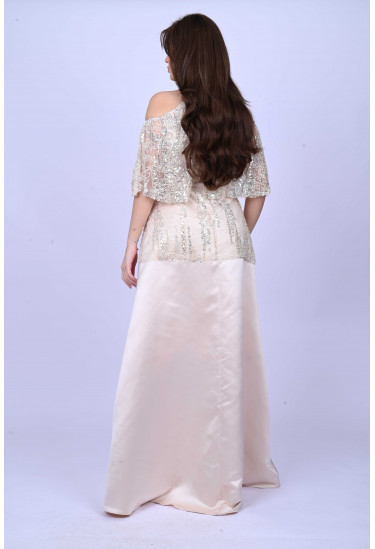 فستان سهرة ستان Aline فستان سهرة ستان Aline