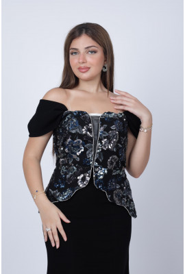 فستان سهرة أوف شولدر فاخر