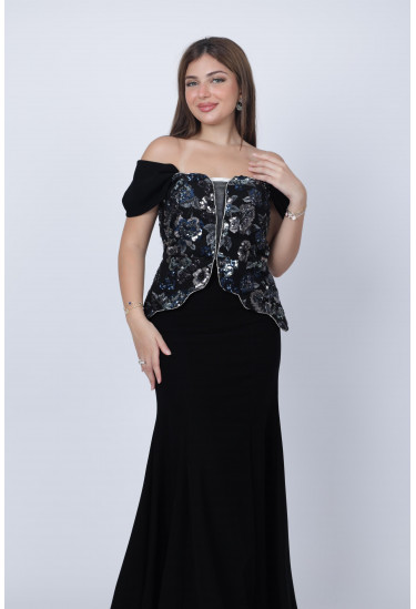 فستان سهرة أوف شولدر فاخر فستان سهرة أوف شولدر فاخر