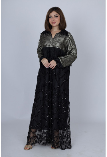 جلابية سهرة نسائية طويلة
