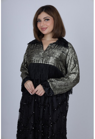 جلابية سهرة نسائية طويلة