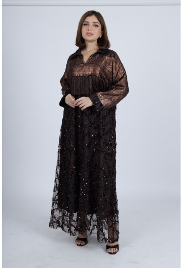 جلابية سهرة نسائية طويلة