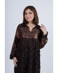 جلابية سهرة نسائية طويلة