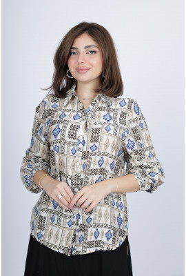 بلوزة بتصميم أنيق بأكمام طويلة 