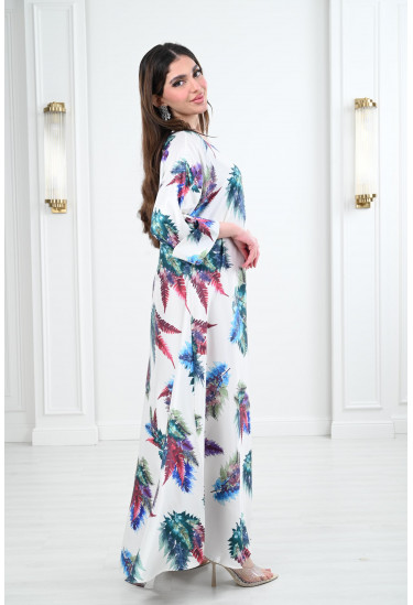 جلابيات مزينة بالكامل بطباعات زهور