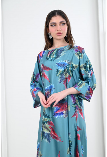 جلابيات مزينة بالكامل بطباعات زهور