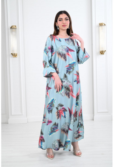 جلابيات مزينة بالكامل بطباعات زهور