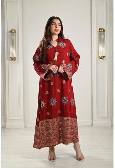 جلابية أنيقة بتطريز رقيق