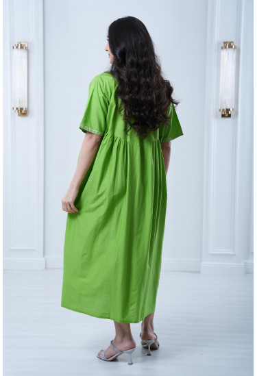 جلابية ميدي قصيرة مطرزة