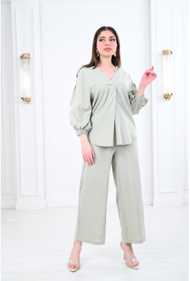 طقم نسائي كاجول بلوزة و بنطال