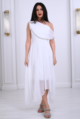 فستان ميدي نسائي بكتف واحد