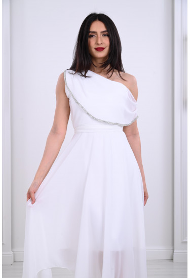 فستان ميدي نسائي بكتف واحد