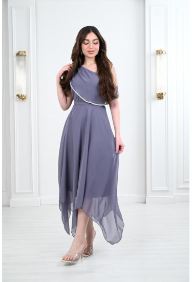 فستان ميدي نسائي بكتف واحد