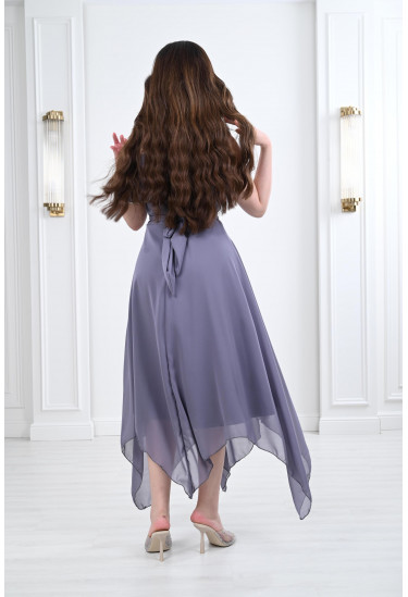 فستان ميدي نسائي بكتف واحد