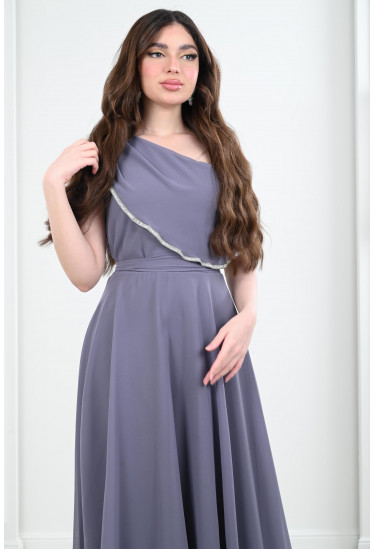 فستان ميدي نسائي بكتف واحد