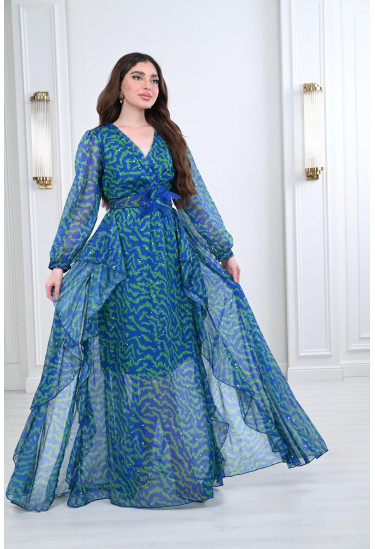 فستان شيفون مشجر فستان شيفون مشجر