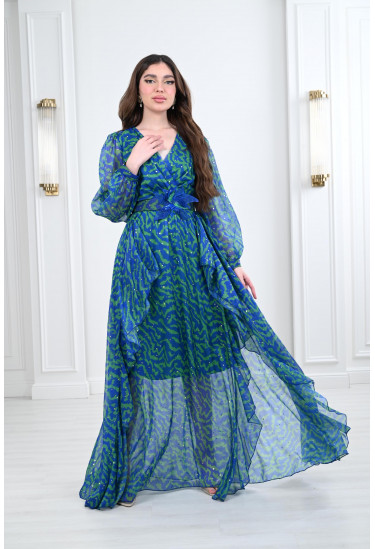 فستان شيفون مشجر فستان شيفون مشجر