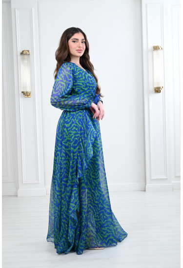 فستان شيفون مشجر فستان شيفون مشجر