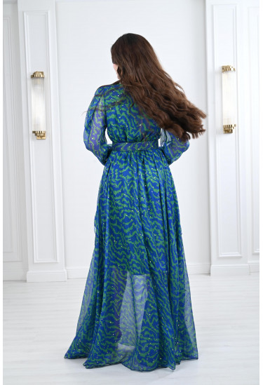 فستان شيفون مشجر فستان شيفون مشجر