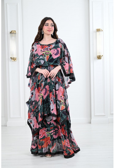 فستان نسائي طويل بقصات مختلفة 