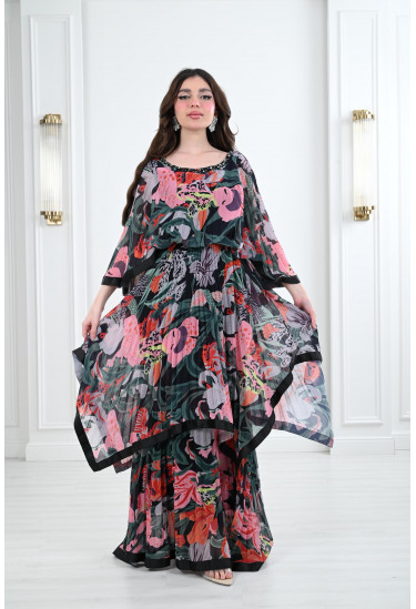 فستان نسائي طويل بقصات مختلفة 